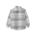 thumbnail image 5 of THDHVS Boys Button Down Shirt,Shirts for Boys,Baby Kids Classic Plaid Long Sleeve Button Down Shirt with Chest Pocket for School Uniform Gray 2-3 Years, 5 of 8