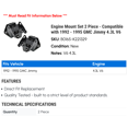 thumbnail image 2 of Engine Mount Set 2 Piece - Compatible with 1992 - 1995 GMC Jimmy 4.3L V6 1993 1994, 2 of 2