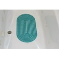thumbnail image 4 of Oval Bath Mat With Pear Shape Diamond Design Anti-Slip Suction Shower Turquoise, 4 of 6