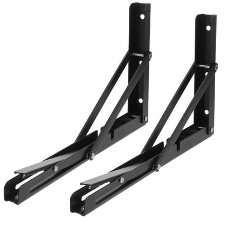 

ifundom 2Pcs Shelf Brackets Stainless Steel Folding Shelf Brackets Heavy Duty Collapsible Shelf Bracket