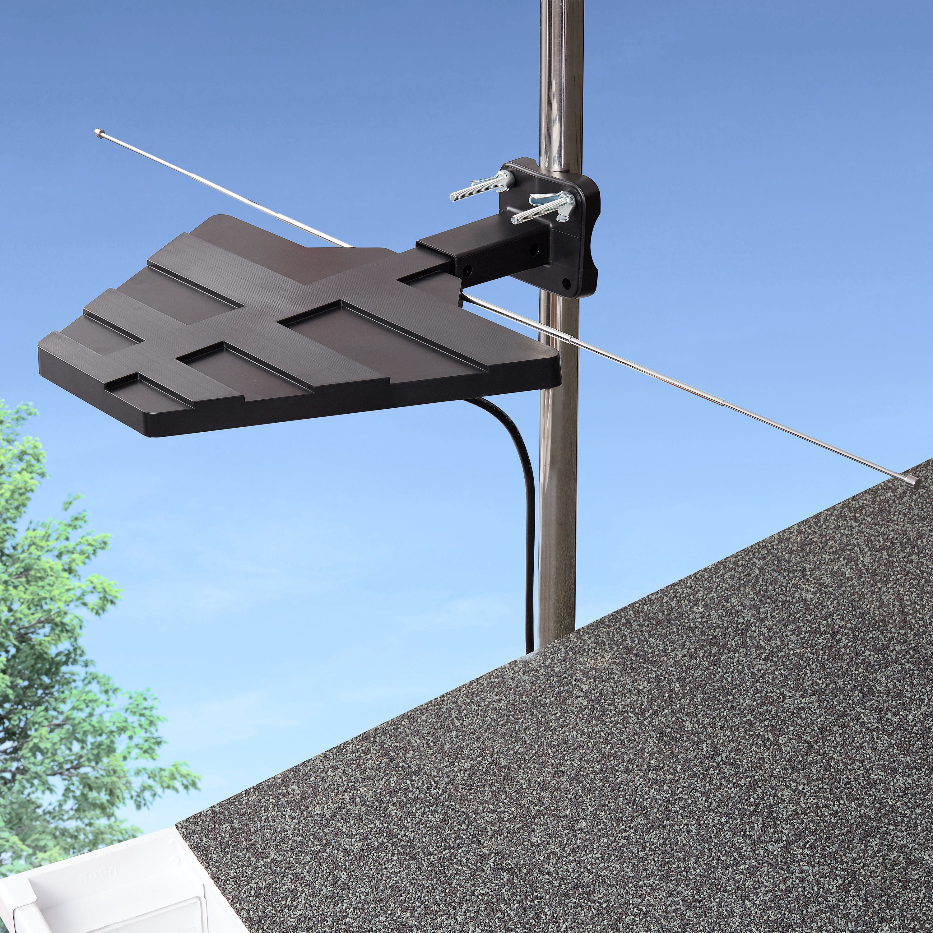 Onn Outdoor TV Antenna, Black