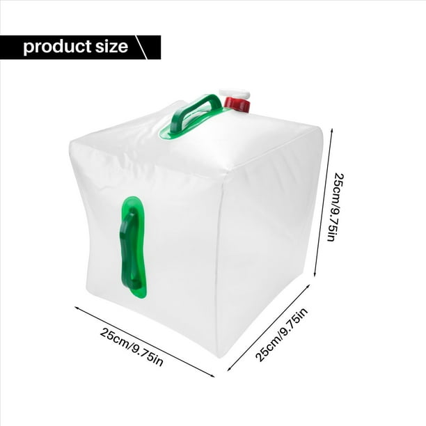 Set de 4 Contenedores de Agua Plegables con Asa y Grifo Vertedor 20 L