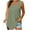 Olive Green, variant on Lovskoo Tank Top for Women Solid Color Eyelet Pleated Square Collar Tank Tee Summer Casual Loose Sleeveless Shirt Olive Green 2XL