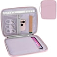 thumbnail image 1 of LAICAIW Tablet Bag for Women, Padded Carrying Sleeve Case for iPad Pro 12.9 M2/M1/2018-2020, Surface Pro 9/8/X, 12.4\u201d Galaxy Tab S9+/S8+ (PU-Pink12.9), 1 of 6