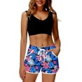 thumbnail image 2 of Women Summer Board Shorts Hawaiian Tropical Print Beach Swim Shorts with Pockets, 2 of 10