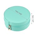 thumbnail image 4 of Unique Bargains Portable Round Jewelry Box Jewelry Organizer Box for Travel for Trip Green 1 Pc, 4 of 6