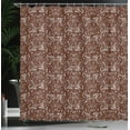 thumbnail image 3 of Ambesonne Victorian Shower Curtain, Floral Ivy Swirls Print, 69"Wx70"L, Redbrown Taupe, 3 of 4