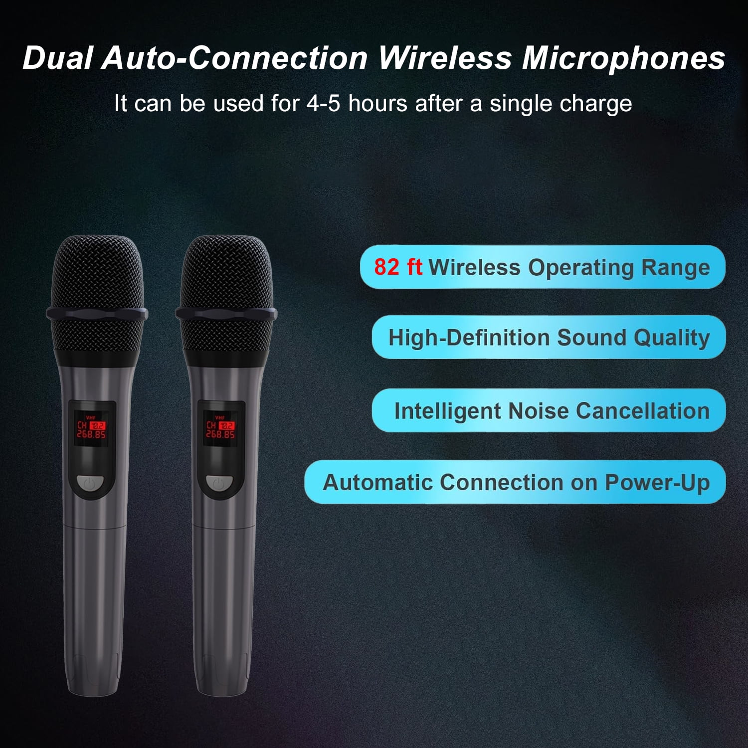 Kivdit Karaoke Machine for Kids and Adults,Portable Home Karaoke System with 2 Wireless Microphones,Bluetooth Speaker Singing Machine with RGB Lights for Party