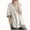 Beige, variant on Women Linen Oversized Tops Summer Casual V Neck 3/4 Sleeve Shirts Fashion Soft Loose Tees Solid Color Blouses (XL, Black)