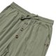 thumbnail image 5 of Pantalones largos para hombre, informales, de playa, de lino, de color liso, holgados, con cordón ajustable y bolsillos con botones, de poliéster., 5 of 9