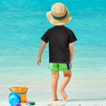 thumbnail image 4 of FORMRS Boys Rash Guard Short Sleeves Swim Shirt Quick Dry UPF 50+ Sun Protection, Sizes 3-12T, Moon Pattern, 4 of 6