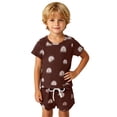 thumbnail image 2 of Infant Boys Summer Clothes 2 Piece Outfits Floral Print Graphic Short Sleeve T Shirt And Shorts Kid Kids Casual Clothes Set Size 9-12 Months, 2 of 9