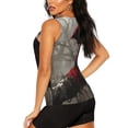 thumbnail image 3 of Lsque Dark Red Hooded Girl Printed Workout Tank Tops for Women, Athletic Sports Tank Tops, Compression Sleeveless Dry Fit Shirts,Sleeveless Yoga Shirt-XX-Large, 3 of 9
