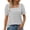 Gray, variant on Tops for Women Puff Sleeve Square Neck T Shirts Casual Summer Short Sleeve Tee Black XL