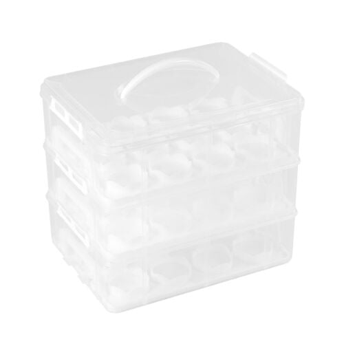 PP Cupcake Carrier Reusable 3 Tier Cupcake Muffin Carrier Container with Lid