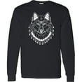 thumbnail image 3 of Inktastic Tribal Wolf Head Long Sleeve T-Shirt, 3 of 5