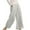 White, variant on Herrnalise Women's Multiple Solid Color Cotton Linen Loose Casual Wide Leg Capris White L