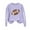 Purple, variant on VEKDONE Women Game Day Sweatshirt Football Print Long Sleeve Sweatshirts Long Sleeve Crewneck Pullover Tops Casual Loose Y2k Clothes