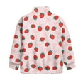 thumbnail image 5 of Uorisanigo Girls Half Zip Pullover Sweatshirt Fall Fashion Outfits Clothes Cute Strawberry Print Long Sleeve Lapel Zipper Sweatshirt Oversized Quarter Zip Up Hoodie Jacket Pullover Tops, 5 of 7