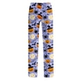 thumbnail image 7 of Zydvens Women Halloween Pajama Pants Wide Leg Lounge Wear with Pockets Soft Elastic Waist Drawstring Sleepwear Bottoms Splatter Pumpkin Print Costume Cosplay Party S-3XL, 7 of 7