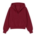 thumbnail image 7 of AloohaidyvioNo Boundaries Womens Quarter Zip Hoodies Fall Casual Loose Fit Comfy FLeece Long Sleeve Sweatshirts, 7 of 7