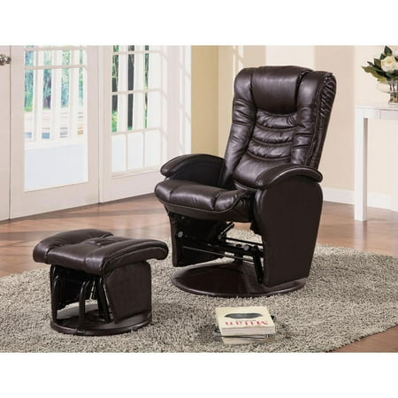 Simple Relax 1perfectchoice Deluxe Baby Nursing Glider Rocker Simple Relax 1perfectchoice Deluxe Baby Nursing Glider Rocker Recliner Brown Leather Like Vinyl With Ottoman
