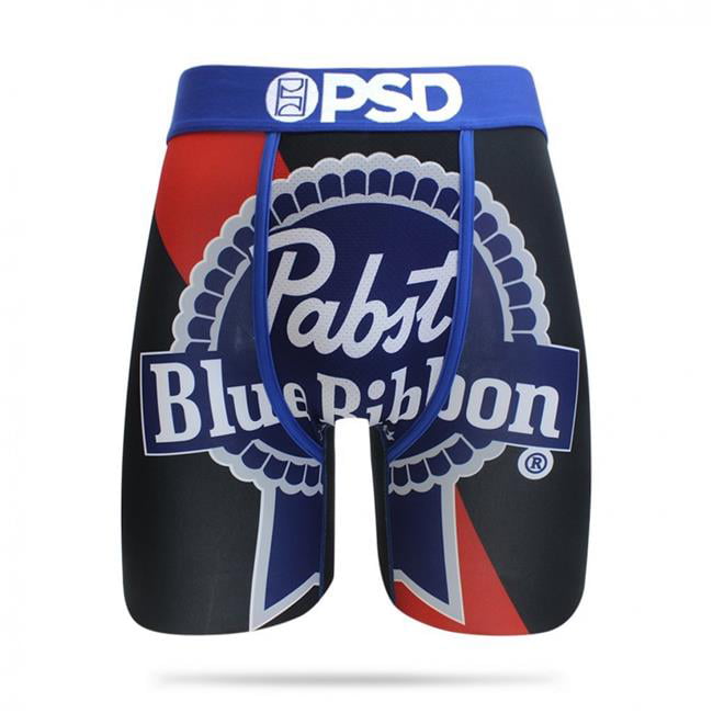 Mens Pabst Blue Ribbon Beer Logo Boxer Briefs Underpants Regular Leg Underwear Panties