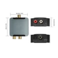 Digital To Analog Audio Converter SPDIF DAC Optical/Coaxial To RCA 3 ...