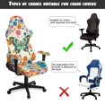 thumbnail image 4 of SEANATIVE Gaming Chair Covers 4 Piece Set, Computer Chair Slipcovers with Armrest Cover Stretchable Elastic Machine Washable Office Armchair Seat Protector, Boho Butterfly Daisy Flower Beige, 4 of 7