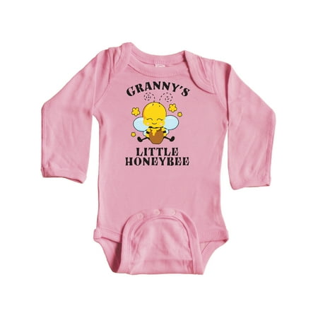 

Inktastic Cute Bee Granny s Little Honeybee with Stars Gift Baby Boy or Baby Girl Long Sleeve Bodysuit