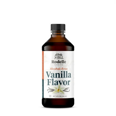 Rodelle Alcohol Free Vanilla Flavor 4 fl oz, Baking Extract