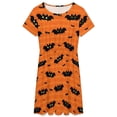 thumbnail image 3 of Cute Bat Dress Summer Street Style Dresses Female Short Sleeve Printed Sundress, 3 of 7