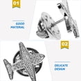 thumbnail image 4 of 2Pcs Shirt Brooch Buttons Blouse Pins Safety Invisible Buttons Airplane Shape Anti Exposure Fixed Brooch Pins, 4 of 7
