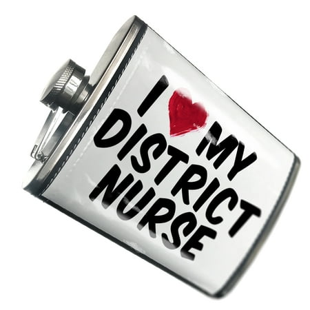 

NEONBLOND Flask I heart love my District Nurse