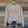 thumbnail image 4 of Halloween Sweatshirt for Women Casual Long Sleeve Pullover Sweatshirt for Daily Comfort and Style Grey S, 4 of 5