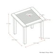 thumbnail image 2 of CorLiving Miramar Hardwood Outdoor Square Slat Top End Table, White, 2 of 7
