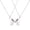 Silver, variant on 2 Pcs/set Half Butterfly-shape Friendship Collarbone Chain Magnetic Necklace