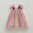 thumbnail image 3 of MEZZALL Robe de Fête Florale à Manches Volantes pour Filles, Robe de Danse, Robe d'Été Classique, Rose, 1-2 Ans, 3 of 5