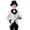 Silver, variant on Miutii Boys Magician Tuxedo Sequin Tailcoat Jacket with Bow Tie Hat Gloves and Magic Wand 5pcs Black 6