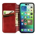 thumbnail image 2 of for iPhone 16 Pro Max Wallet Case with RFID Blocking Credit Card Holder, PU Leather Magnetic Closure Flip Kickstand Shockproof Cover Women Men For iPhone 16 Pro Max Phone case,Red, 2 of 9