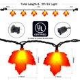 thumbnail image 2 of Cadena de luces Abeja, 2,6 m, hoja de arce, 10 LED naranja, 110 V, 2 of 7