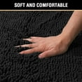 thumbnail image 4 of Bath Mat Bathroom Rug Bath Rugs for Bathroom Non Slip Bath Mats Extra Thick Chenille Rug 17" x 24" Absorbent Soft Shaggy Washable Dry Fast Plush Rugs for Bathtubs - Black, 4 of 6