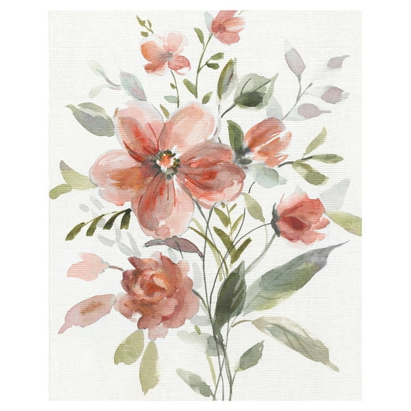 Coral Botanical II Crop by Carol Robinson Wrapped Canvas Art Print