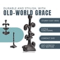 thumbnail image 6 of Comfify Doorstop, Cast Iron, Fleur De Lis Design, Decorative Heavy Duty Indoor Floor Use, 6 of 7
