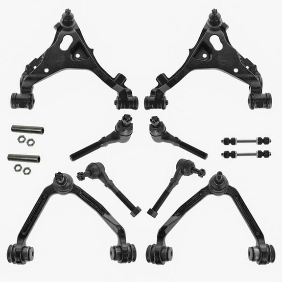 TRQ Front Control Arm Ball Joint Sway Bar Link Tie Rod Steering Suspension Kit PSA66546