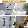 thumbnail image 5 of AmazerBath Shower Grab Bars for Seniors Anti Slip, Bath Safety Grab Bar for Needy, Stainless Steel Bathroom Safety Grab Bars, Thickened Bar Bigger Base Holds 500LBS, 12"L x 1"D, Black, 5 of 7