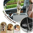 thumbnail image 3 of Pawaboo Dog Booster Car Seat for Front/Back Seats, Small Dog Car Seat up to 25 lbs, Elevated Dog Car Seat Interior Height 5 in, Ideal for Cars, SUVs, and Trucks - Comfortable, Safety, Grey, 3 of 8
