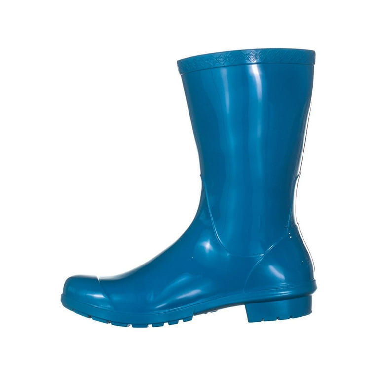 Womens UGG Australia Sienna Mid Calf Rain Boots Enamel Blue