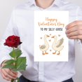 thumbnail image 5 of Tarjeta de felicitación TQDaiker con diseño de ganso tonto para San Valentín, 5 of 5
