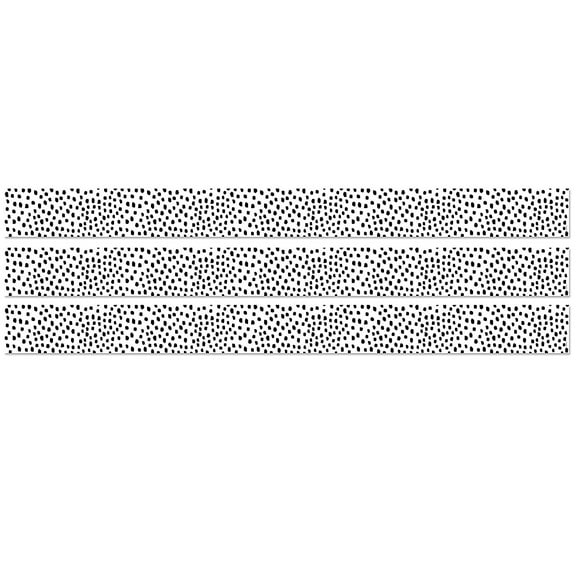 Creative Teaching Press Black Messy Dots Border, 72 Pieces